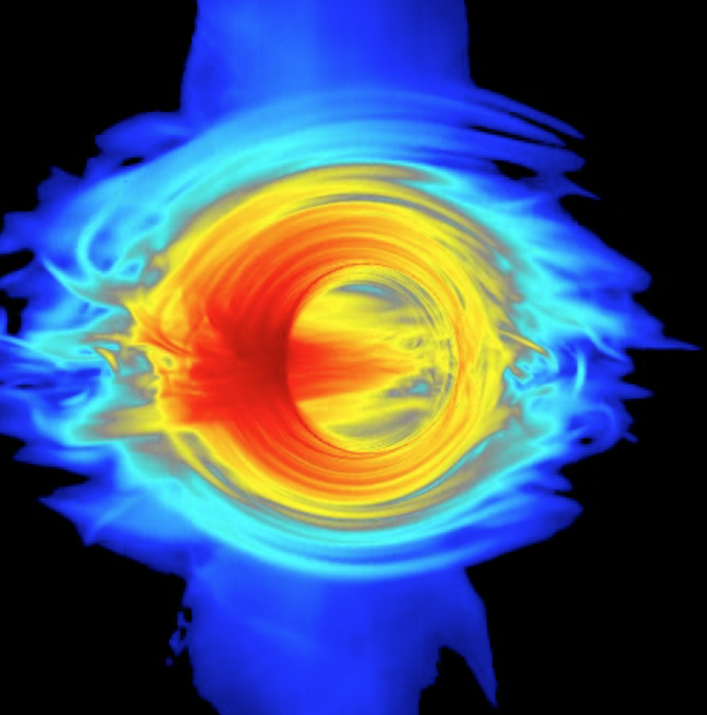 Simulation of a black hole accretion disk