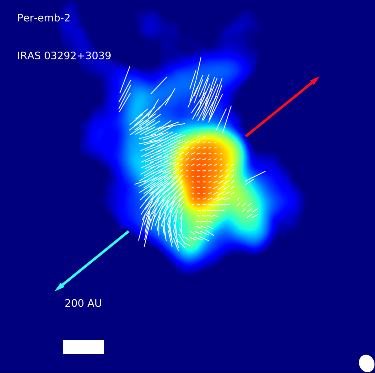 ALMA 870 micron observations of a young protostar in colorscale