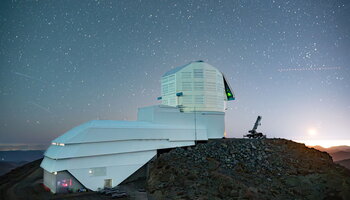 The Vera C. Rubin Observatory at Dusk.