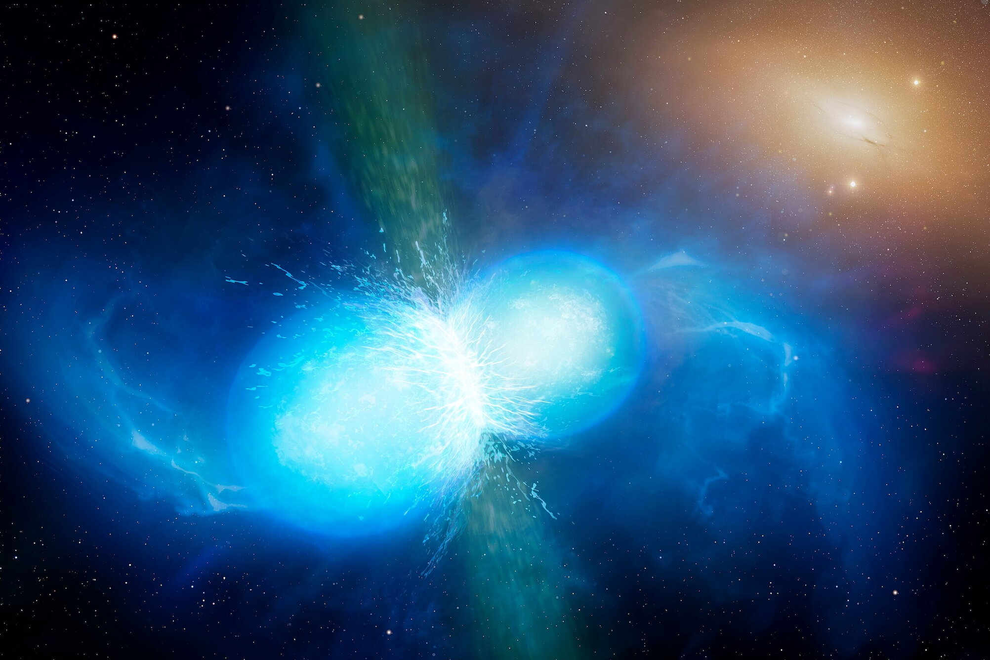 Two neutron stars colliding