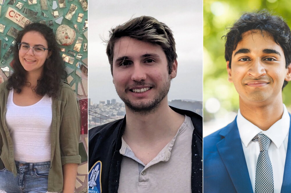 Amanda Wasserman, Grant Merz and Arjun Chainani.