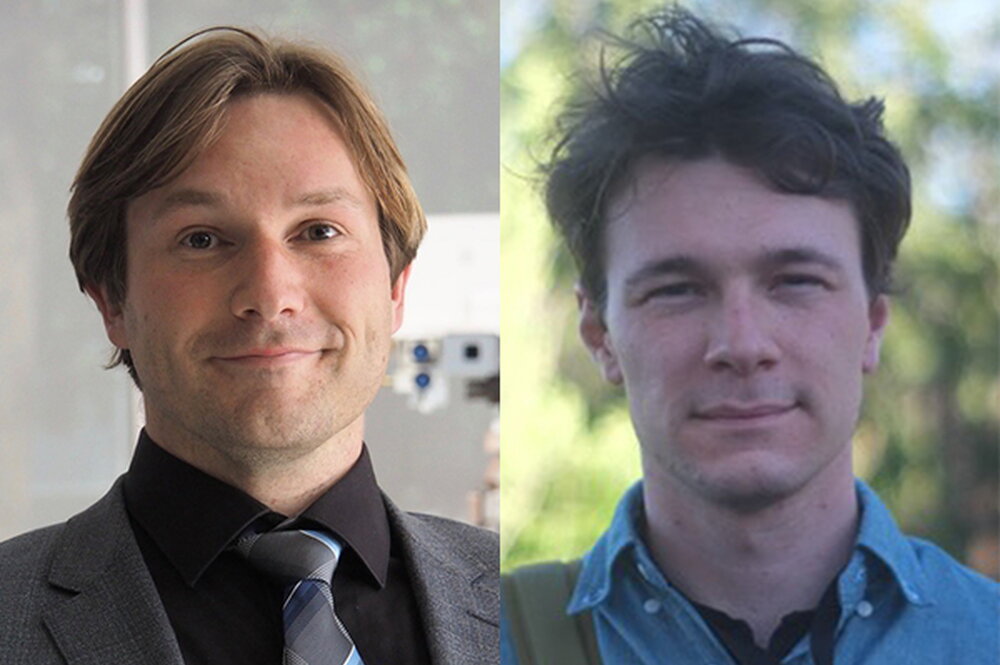 Siegfried Eggl and his PhD student, Samuel Cornwall.