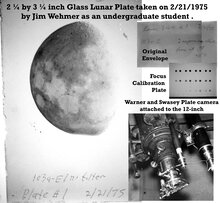 Lunar glass plates from a 12-inch telescope, ca.1975