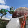 Construction on the observatory dome.