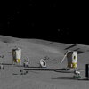 Structures on the lunar surface.