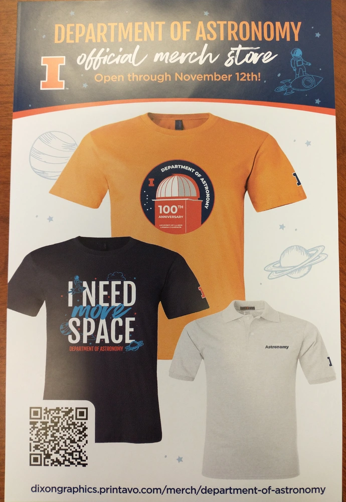 Astronomy Merchandise Flyer