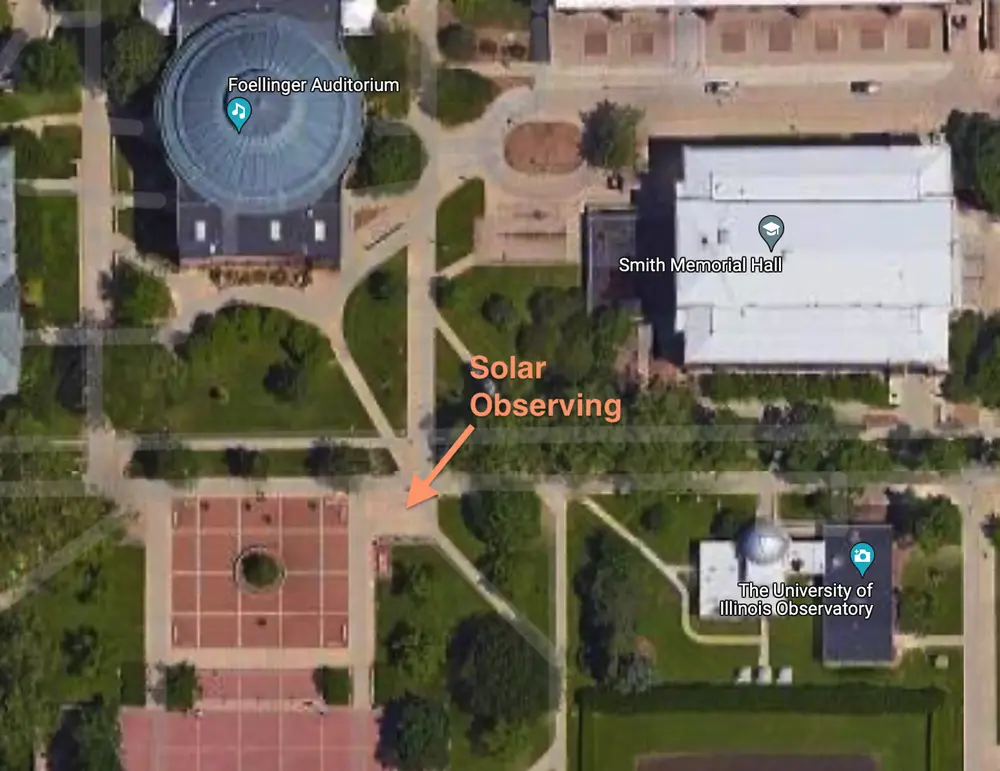 Aerial view of South Quad