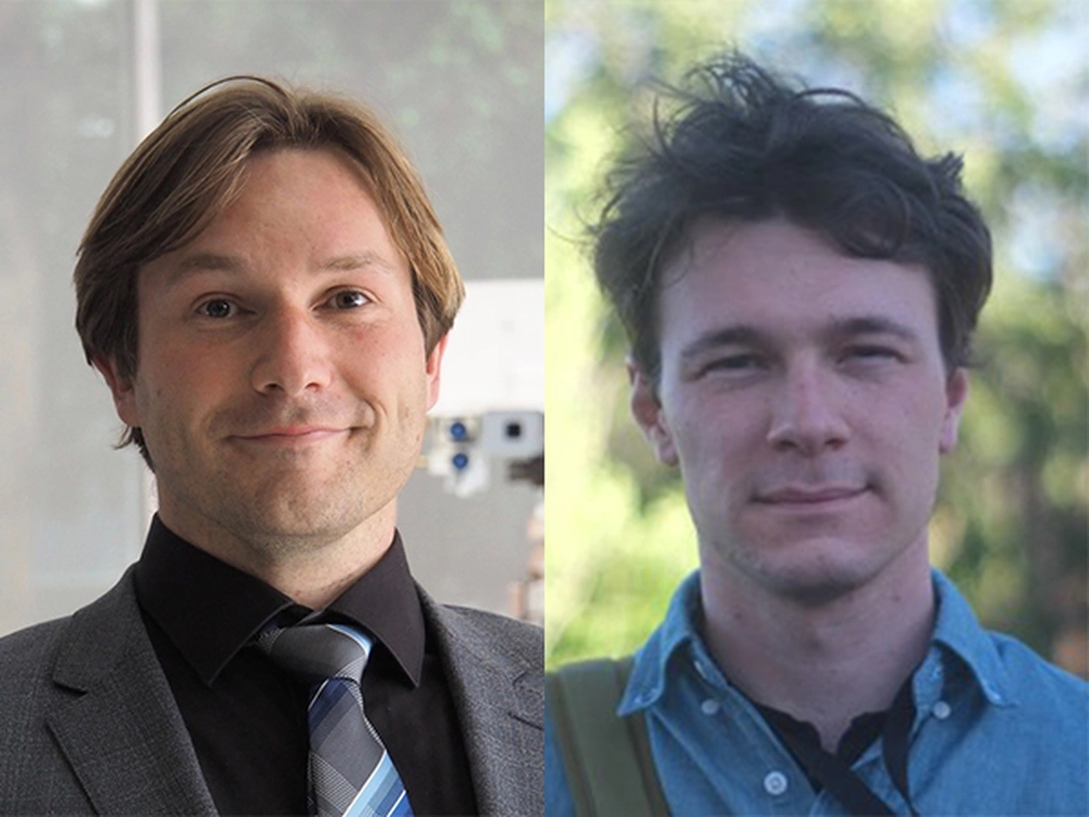 Siegfried Eggl and his PhD student, Samuel Cornwall.