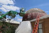 Construction on the observatory dome.