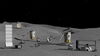 Structures on the lunar surface.