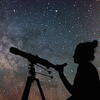 Nigh sky and telescope
